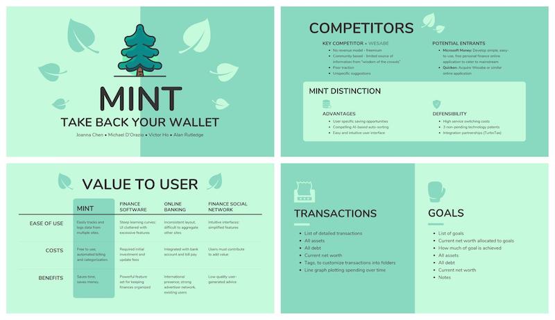 Mint Simple Creative Pitch Deck Template