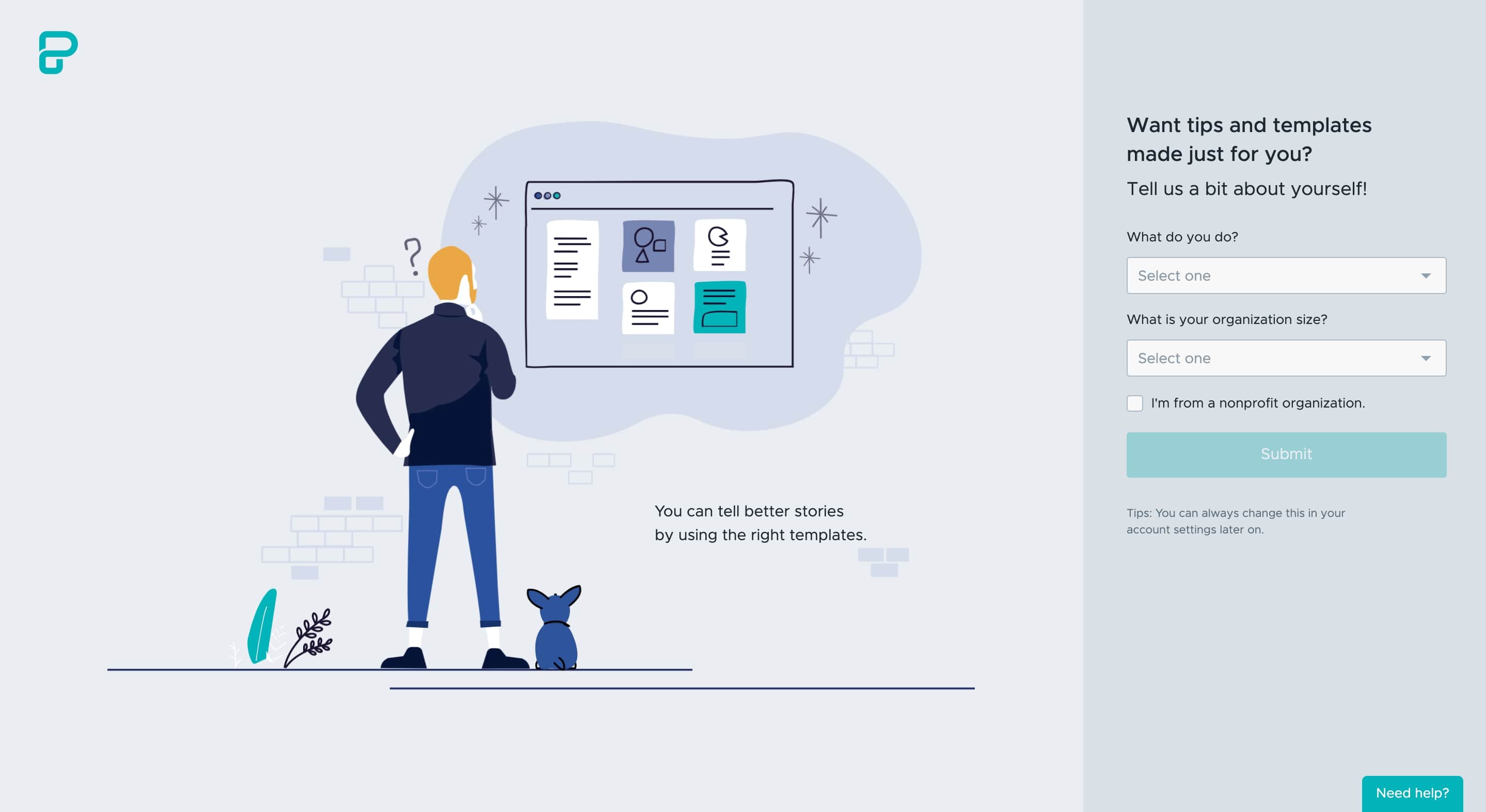 Piktochart vs Venngage Piktochart Onboarding 1