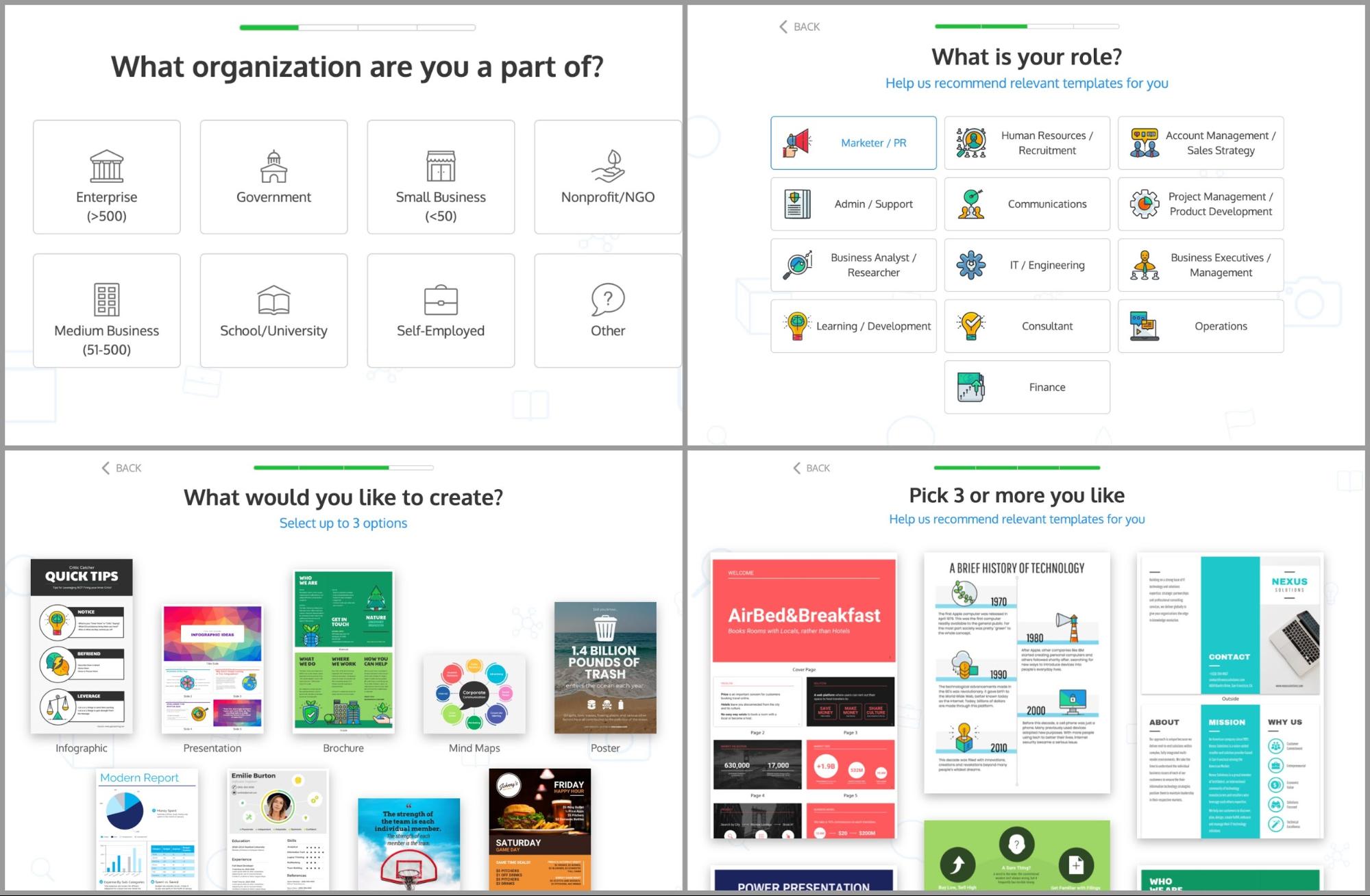 Venngage vs Visme Venngage Onboarding