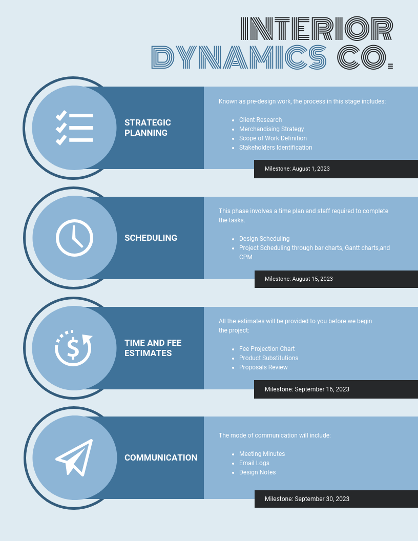 Modern Project Schedule Template