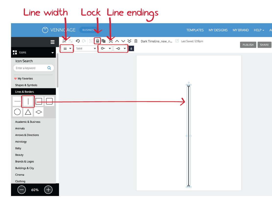 create a timeline infographic