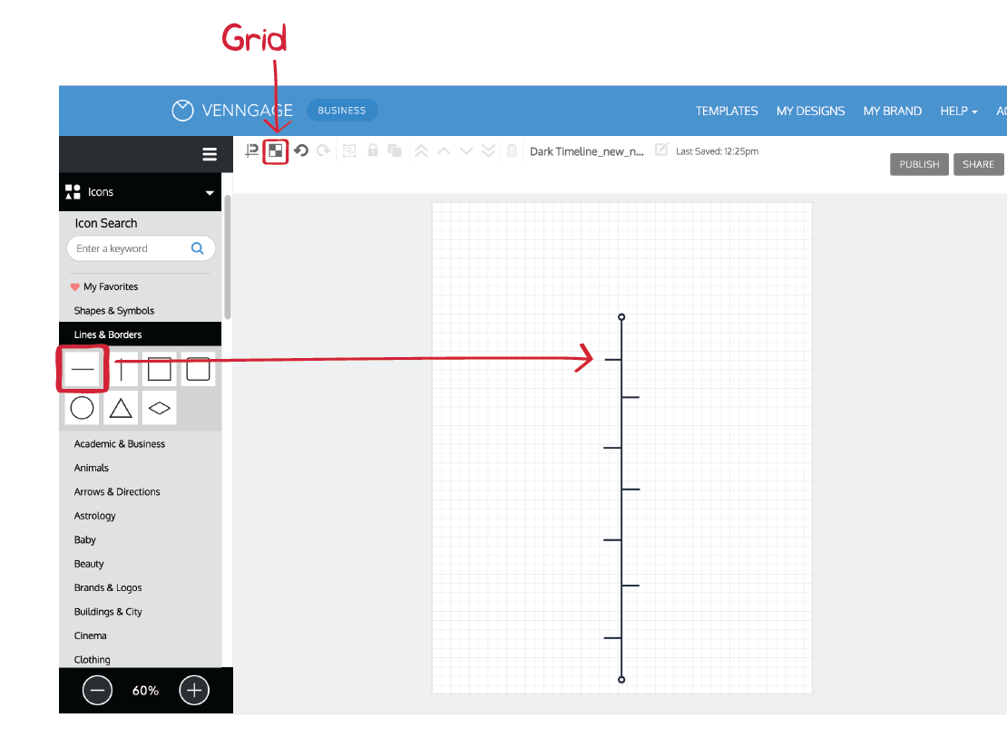 create a timeline infographic