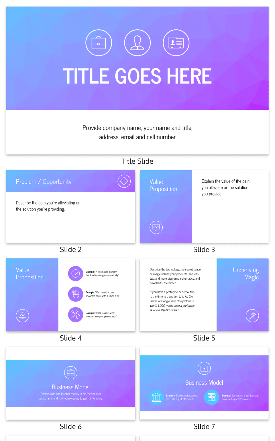 Gradient Guy Kawasaki Pitch Deck Template