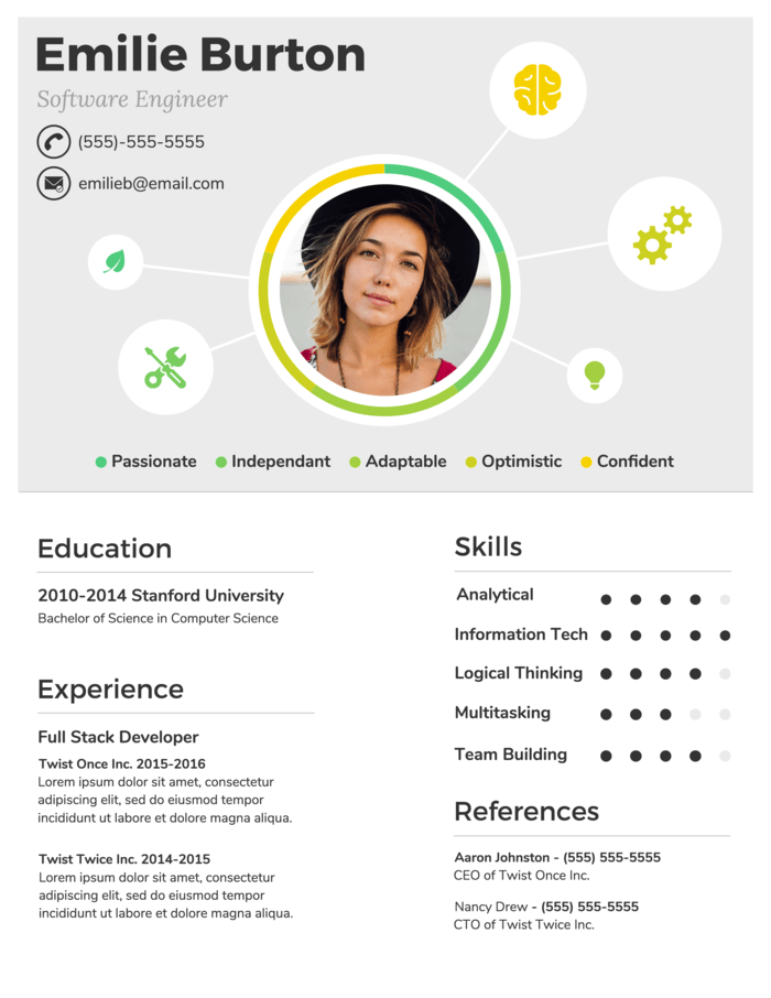 infographic resume template