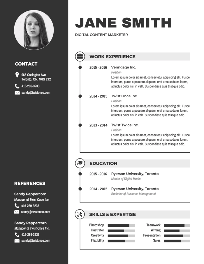 infographic resume template