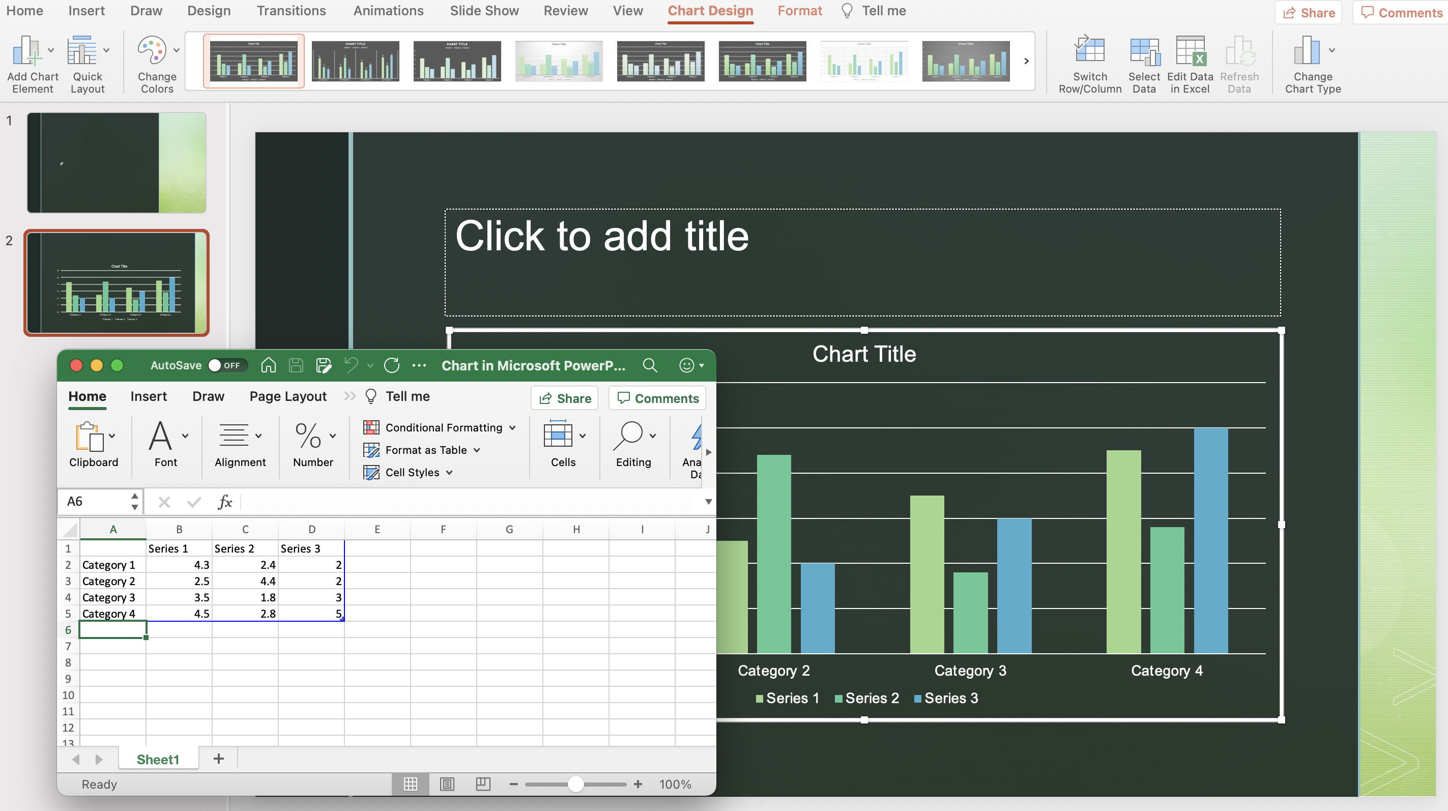 PowerPoint vs Venngage PowerPoint Charts Excel