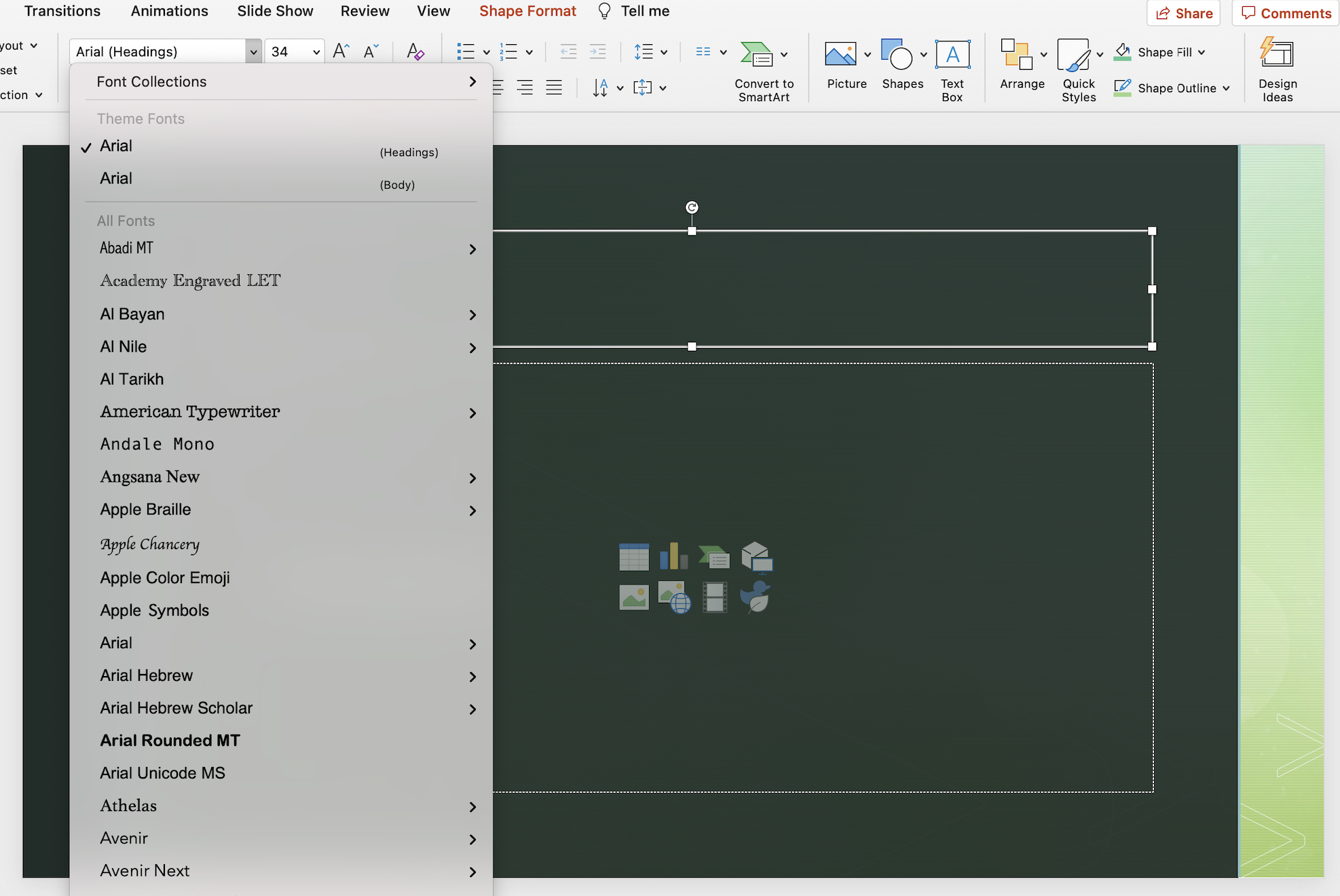 PowerPoint vs Venngage PowerPoint Fonts