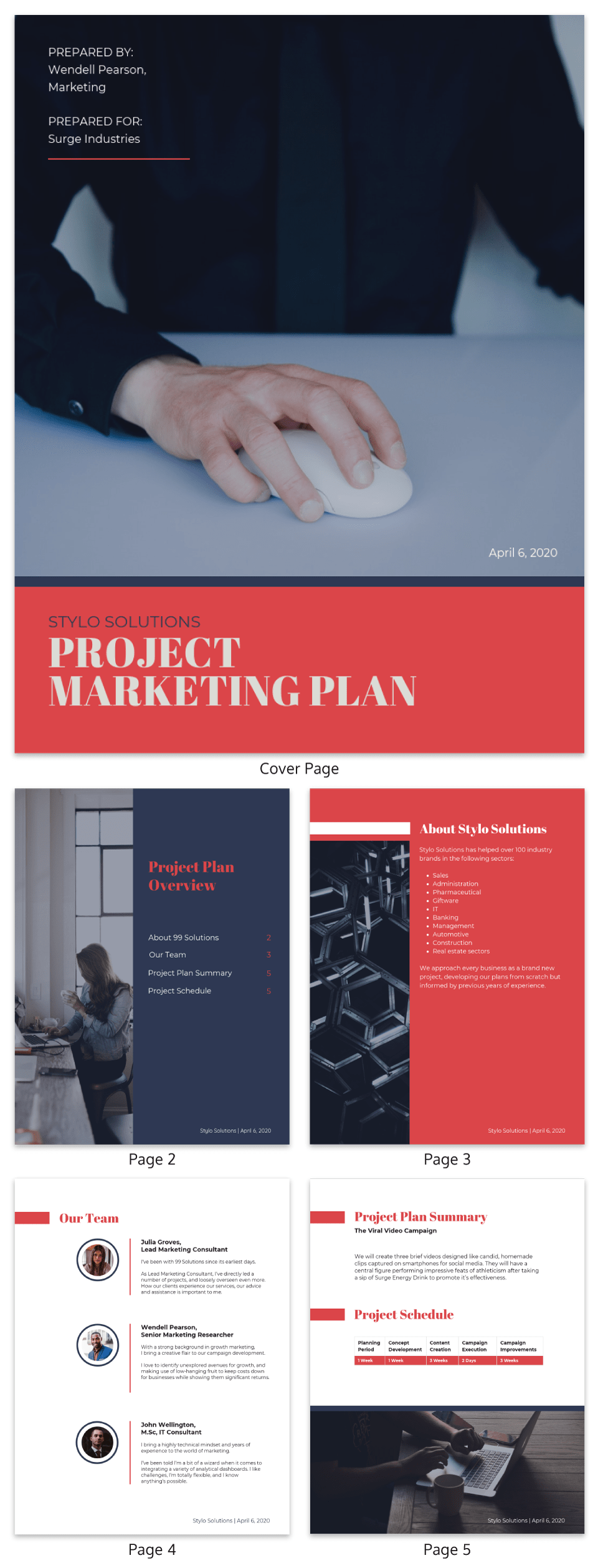 Project Marketing Plan Template