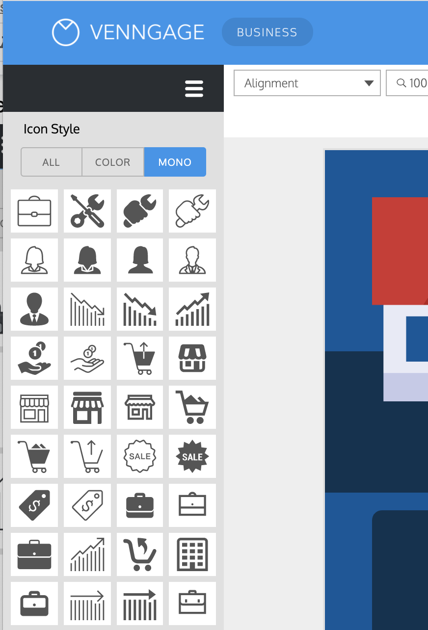 Venngage vs Visme Venngage Flat Icons