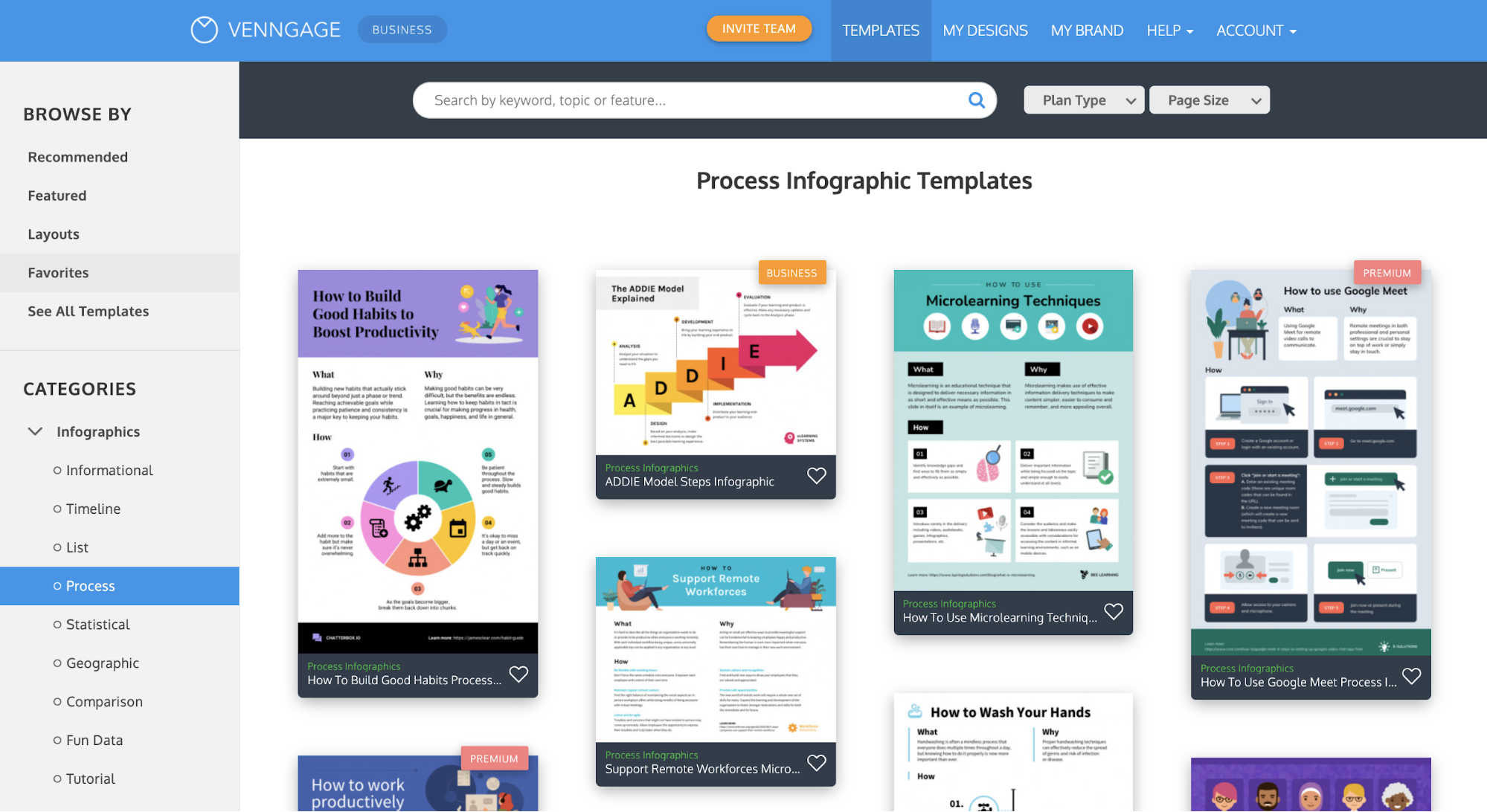 Venngage vs Visme Venngage Process Infographic Templates